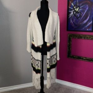 Fringed cardigan